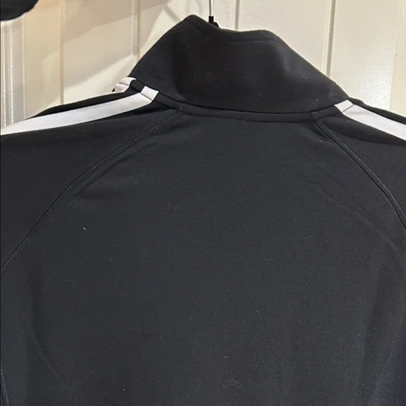 Adidas Black and White Track Jacket with Signature Stripes - Picture 5 of 7